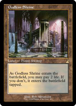 [401]【EN】【FOIL】■旧枠■神無き祭殿/Godless Shrine【RVR】[R][土地]