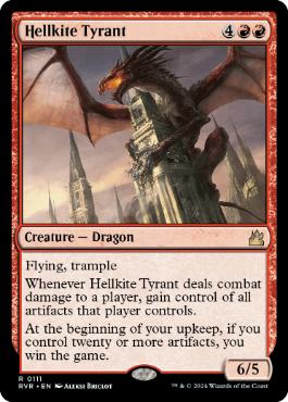[111]【EN】【FOIL】ヘルカイトの暴君/Hellkite Tyrant【RVR】[R][赤]