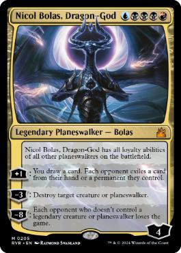 [205]【EN】【FOIL】龍神、ニコル・ボーラス/Nicol Bolas, Dragon-God【RVR】[M][多色]