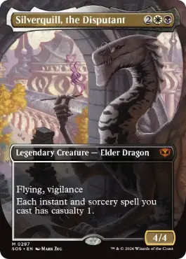 [287]【EN】【FOIL】■ボーダーレス■討論するもの、シルバークイル/Silverquill, the Disputant【SOS】[多色][M]