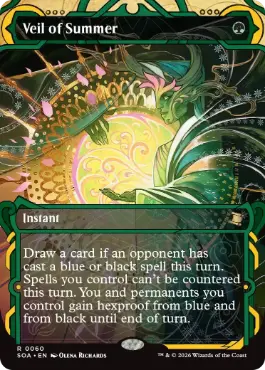 [060]【EN】【FOIL】夏の帳/Veil of Summer【SOA】[緑][R]
