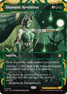 [057]【EN】【FOIL】巫師の天啓/Shamanic Revelation【SOA】[緑][R]