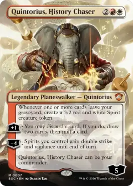 [007]【EN】【FOIL】■ボーダーレス■歴史追求者、クイントリウス/Quintorius, History Chaser【SOC】[M][多色]