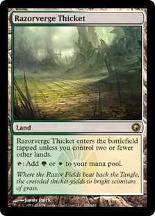 [228]【EN】剃刀境の茂み/Razorverge Thicket【SOM】[R][土地]