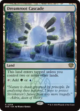 [254]【EN】【FOIL】夢根の滝/Dreamroot Cascade【SOS】[R][土地]