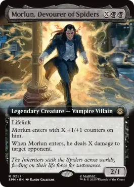 [257]【EN】■拡張アート■蜘蛛を貪る者、モーラン/Morlun, Devourer of Spiders【SPM】[R][黒]