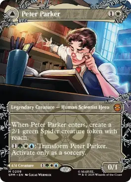 [208]【EN】【FOIL】■ボーダーレス■ピーター・パーカー/Peter Parker【SPM】[M][白]