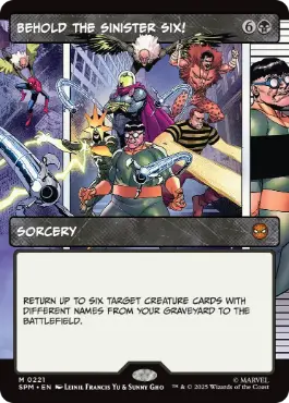 [221]【EN】【FOIL】■ボーダーレス■シニスター・シックスにご用心！/Behold the Sinister Six!【SPM】[M][黒]