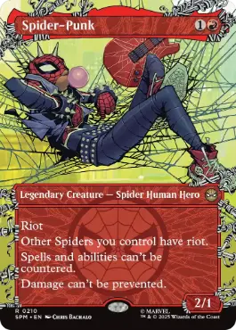 [210]【EN】【FOIL】■ボーダーレス■スパイダーパンク/Spider-Punk【SPM】[R][赤]