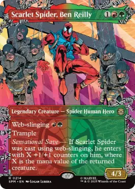 [214]【EN】【FOIL】■ボーダーレス■スカーレット・スパイダー、ベン・ライリー/Scarlet Spider, Ben Reilly【SPM】[R][多色]