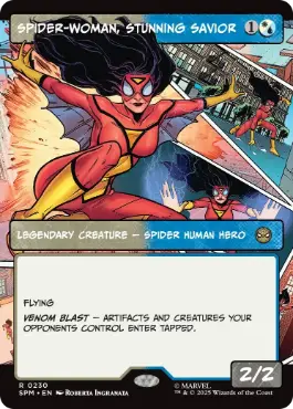 [230]【EN】【FOIL】■ボーダーレス■驚嘆の救い手、スパイダーウーマン/Spider-Woman, Stunning Savior【SPM】[R][多色]