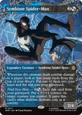 [217]【EN】【FOIL】■ボーダーレス■シンビオートのスパイダーマン/Symbiote Spider-Man【SPM】[R][多色]