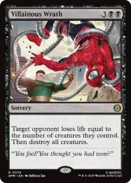 [074]【EN】【FOIL】悪逆な怒り/Villainous Wrath【SPM】[R][黒]