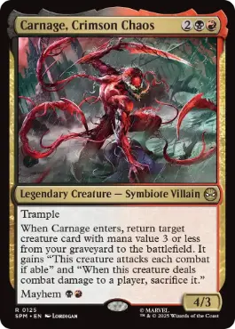 [125]【EN】【FOIL】真紅の混沌、カーネイジ/Carnage, Crimson Chaos【SPM】[R][多色]