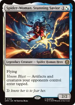 [152]【EN】【FOIL】驚嘆の救い手、スパイダーウーマン/Spider-Woman, Stunning Savior【SPM】[R][多色]