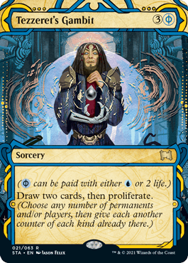 [021]【EN】【FOIL】テゼレットの計略/Tezzeret's Gambit【STA】[R][青]