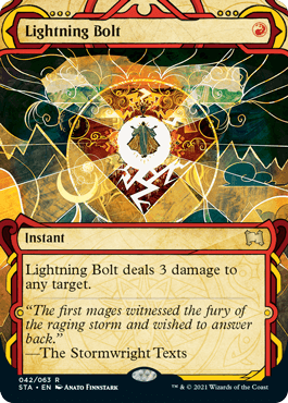 [042]【EN】【FOIL】稲妻/Lightning Bolt【STA】[R][赤]