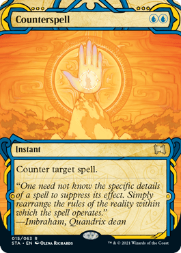 [015]【EN】【エッチングFOIL】対抗呪文/Counterspell【STA】[R][青]