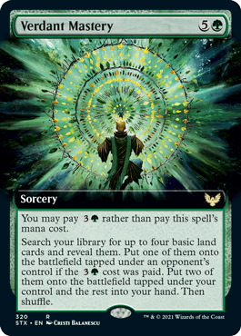 [320]【EN】■拡張アート■新緑の熟達/Verdant Mastery【STX】[R][緑]