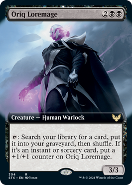 [304]【EN】【FOIL】■拡張アート■オリークの伝承魔道士/Oriq Loremage【STX】[R][黒]