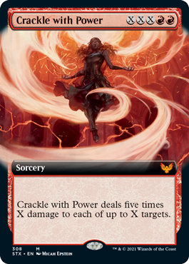 [308]【EN】【FOIL】■拡張アート■弾ける力/Crackle with Power【STX】[M][赤]