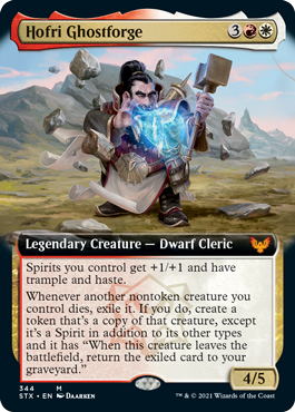 [344]【EN】【FOIL】■拡張アート■霊鍛冶のホフリ/Hofri Ghostforge【STX】[M][多色]