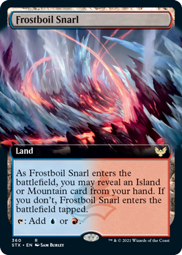 [360]【EN】【FOIL】■拡張アート■凍沸の交錯/Frostboil Snarl【STX】[R][土地]