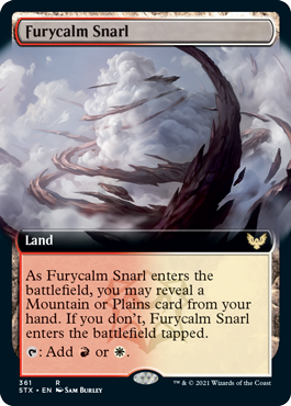 [361]【EN】【FOIL】■拡張アート■怒静の交錯/Furycalm Snarl【STX】[R][土地]