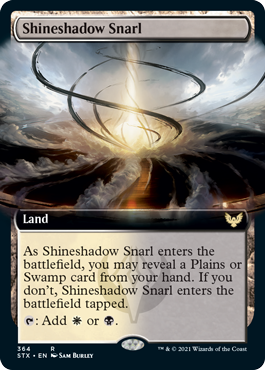 [364]【EN】【FOIL】■拡張アート■光影の交錯/Shineshadow Snarl【STX】[R][土地]