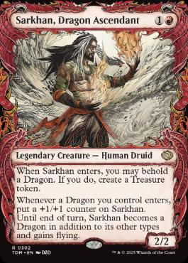 [302]【EN】■ショーケース■龍へと昇る者、サルカン/Sarkhan, Dragon Ascendant【TDM】[R][赤]