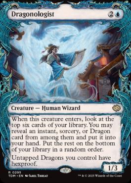 [295]【EN】【FOIL】■ショーケース■龍学者/Dragonologist【TDM】[R][青]