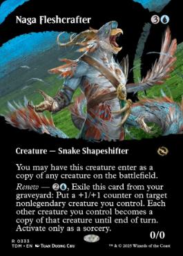 [333]【EN】【FOIL】■ボーダーレス■ナーガの肉体造形師/Naga Fleshcrafter【TDM】[R][青]