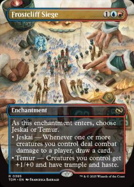 [385]【EN】【FOIL】■ボーダーレス■降霜断崖の包囲/Frostcliff Siege【TDM】[R][多色]