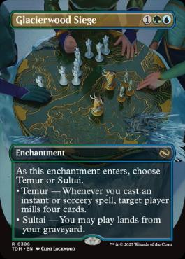 [386]【EN】【FOIL】■ボーダーレス■氷河森林の包囲/Glacierwood Siege【TDM】[R][多色]