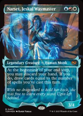 [407]【EN】【FOIL】■ショーケース■ジェスカイの道師、ナーセット/Narset, Jeskai Waymaster【TDM】[M][多色]