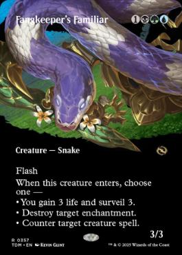 [357]【EN】【FOIL】■ボーダーレス■牙の番人の使い魔/Fangkeeper's Familiar【TDM】[R][多色]