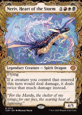 [314]【EN】【FOIL】■ショーケース■嵐の中心、ネリーヴ/Neriv, Heart of the Storm【TDM】[M][多色]