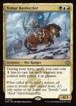 [228]【EN】ティムールの戦告者/Temur Battlecrier【TDM】[R][多色]