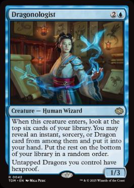 [042]【EN】【FOIL】龍学者/Dragonologist【TDM】[R][青]