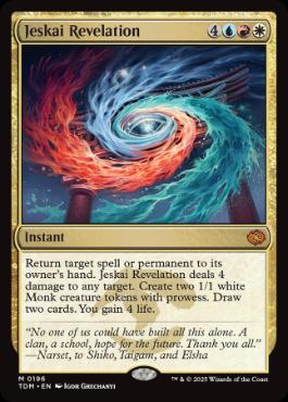 [196]【EN】【FOIL】ジェスカイの啓示/Jeskai Revelation【TDM】[M][多色]