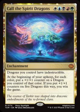 [174]【EN】【FOIL】精霊龍の呼集/Call the Spirit Dragons【TDM】[M][多色]