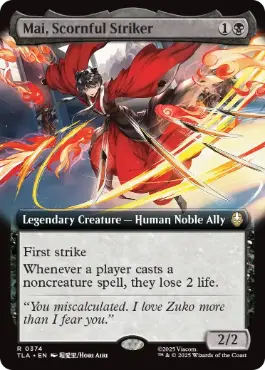 [374]【EN】■拡張アート■見下す高手、メイ/Mai, Scornful Striker【TLA】[R][黒]