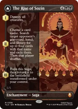[356]【EN】【FOIL】■ボーダーレス■ソジンの台頭/The Rise of Sozin【TLA】[M][黒]