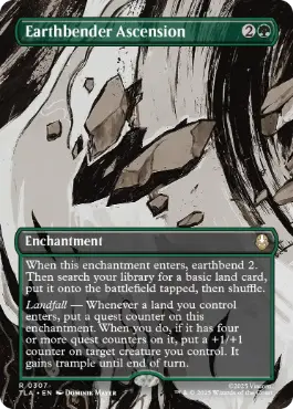 [307]【EN】【FOIL】■ボーダーレス■土のベンダーの位に至る/Earthbender Ascension【TLA】[R][緑]