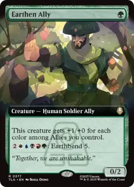 [377]【EN】【FOIL】■拡張アート■土の味方/Earthen Ally【TLA】[R][緑]