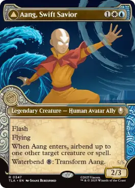 [347]【EN】【FOIL】■ショーケース■素早き救済者、アン/Aang, Swift Savior【TLA】[R][多色]