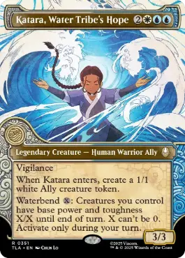 [351]【EN】【FOIL】■ショーケース■水の部族の希望、カタラ/Katara, Water Tribe's Hope【TLA】[R][多色]