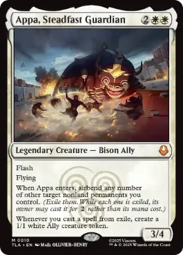 [010]【EN】【FOIL】不動の守護者、アッパ/Appa, Steadfast Guardian【TLA】[M][白]