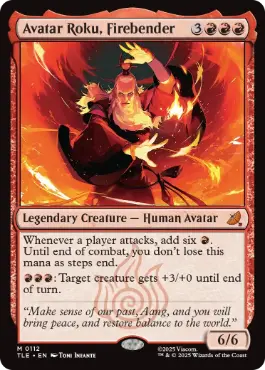 [112]【EN】火のベンダー、アバター・ロク/Avatar Roku, Firebender【TLE】[M][赤]