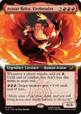 [191]【EN】■拡張アート■火のベンダー、アバター・ロク/Avatar Roku, Firebender【TLE】[M][赤]